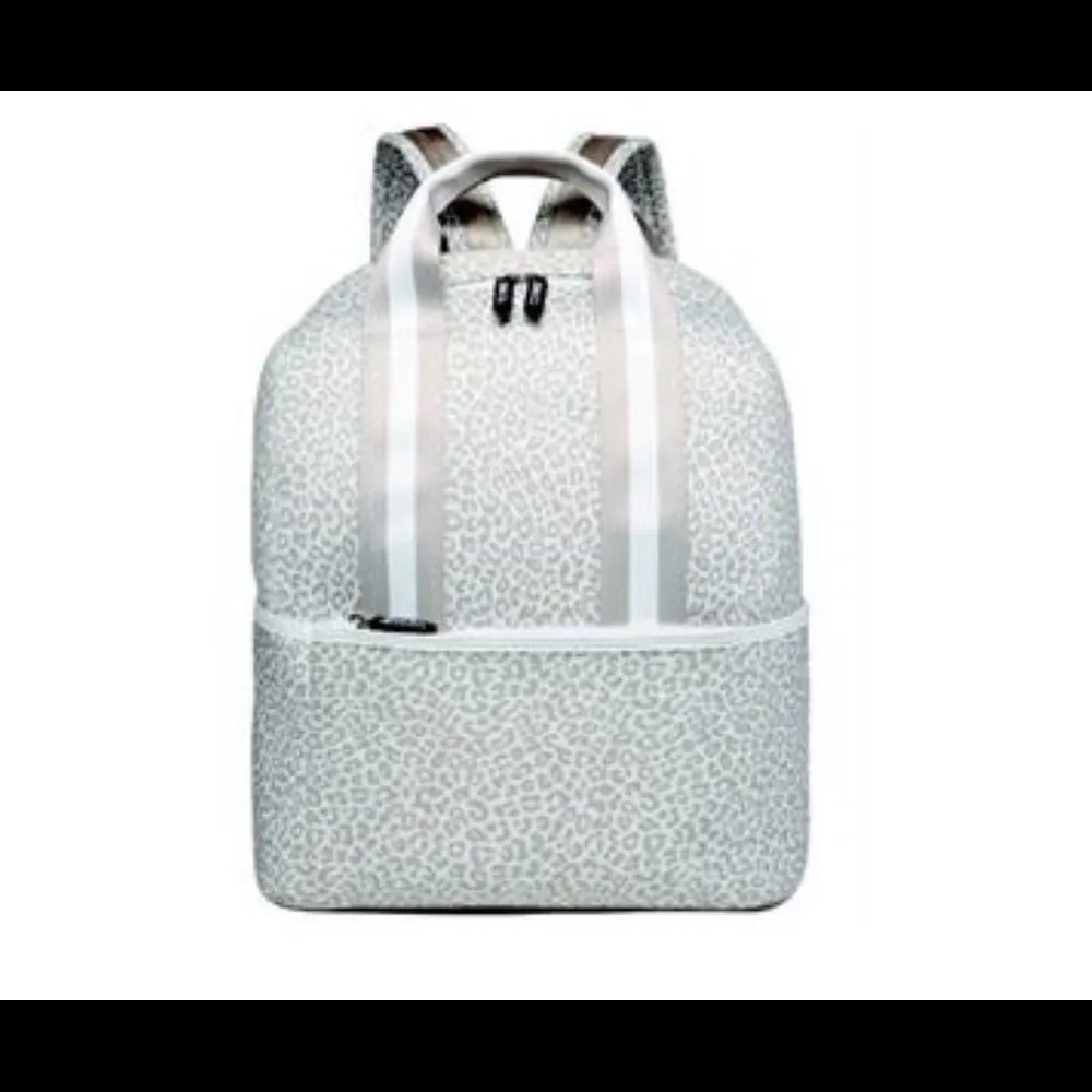 Leopard Print Neoprene Backpack